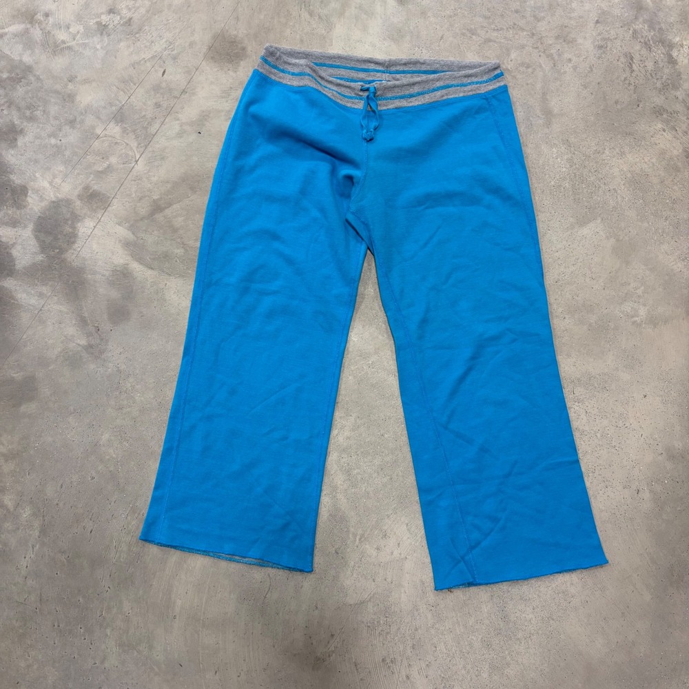 Victoria's Secret PINK Lounge Pants Blue Gray Drawstring Wide Leg Small